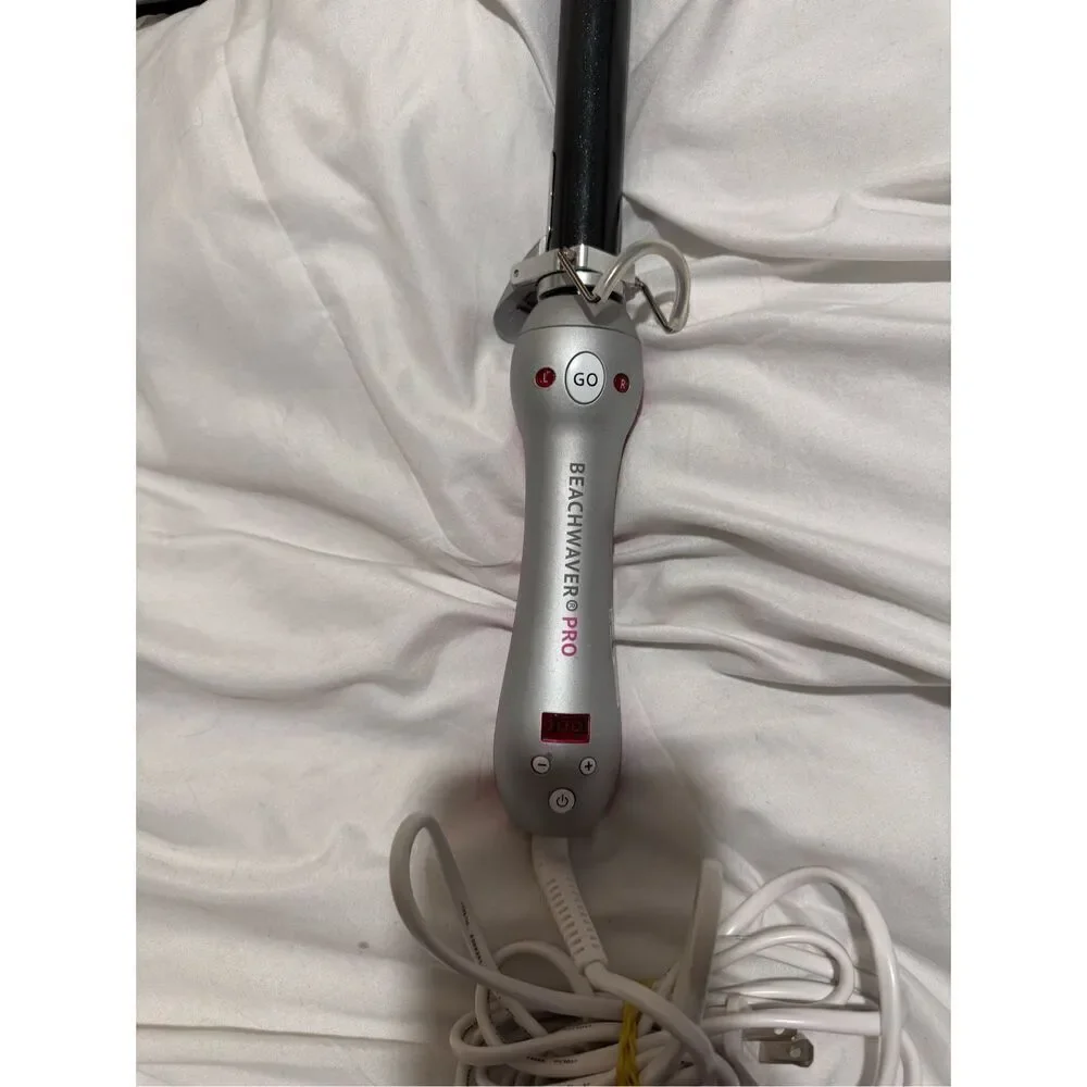 OG original beachwaver pro rotating styling curling iron pink wand Guc 1”barrel